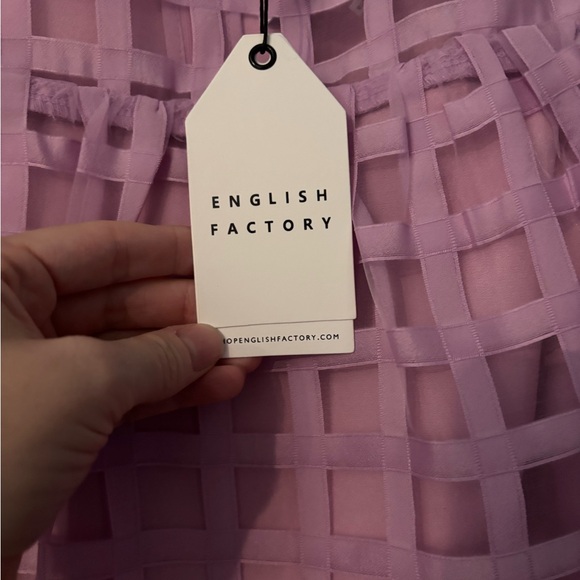 Chic Lavender Checkered Dress - Picture 3 of 3